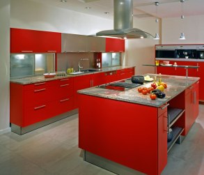 Modern bold red with steel accents